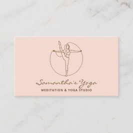  rosa Gym Yoga Pilates Meditation Instructor Visitkort