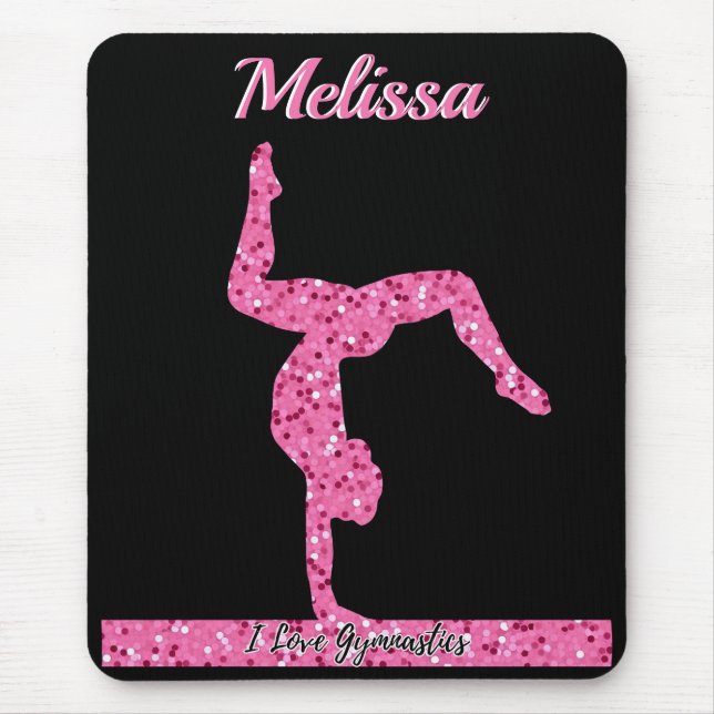 Rosa Gymnastics Girl Gnistra Balance Beam Musmatta (Framsidan)