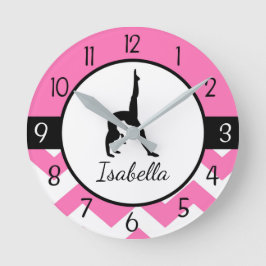 Rosa Gymnastics Wall Clock Rund Klocka