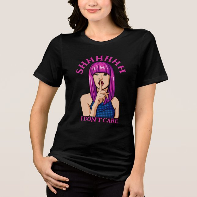 Rosa HADE Popart Girl aktar inte T Shirt (Framsida)