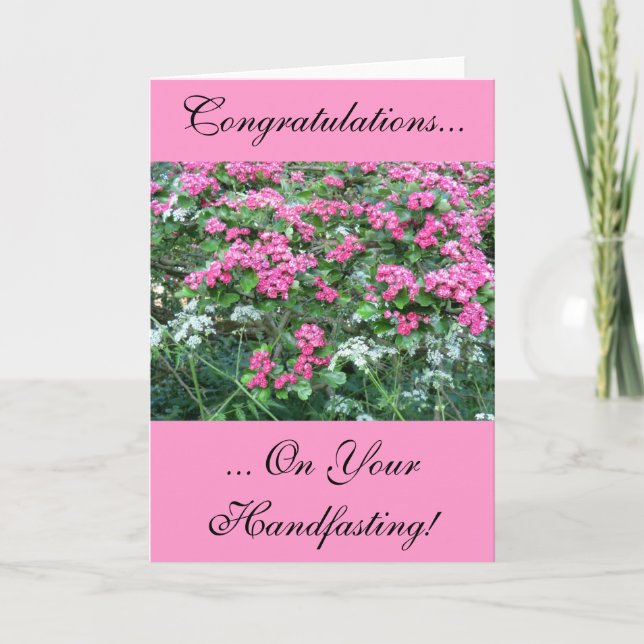 Rosa hagtornHandfasting kort (Framsida)