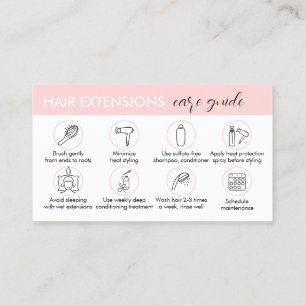Rosa Hair Extensions After Care Guide Instructions Visitkort