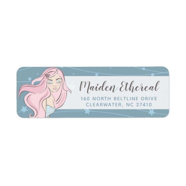 Rosa Hair Mode Girl Lash Brows Returadress Returadress Etikett (Framsidan)