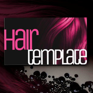 Rosa Hair Modern Neon Ljusa färger Hairdresser Visitkort