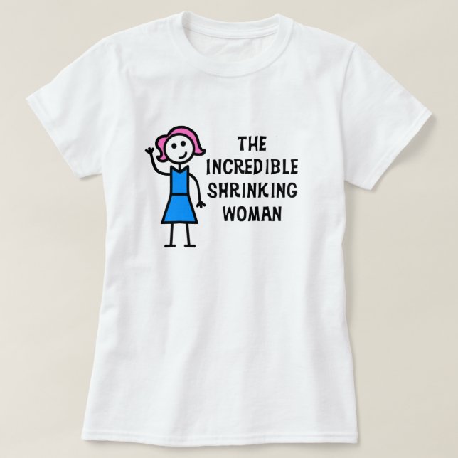 Rosa Hair Otrovärdig krympande kvinna T Shirt (Design framsida)