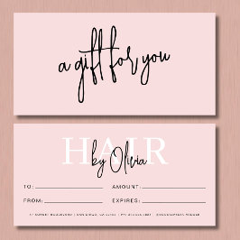  Rosa Hair Salon Logotyp Gift-certifikat