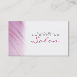 Rosa Hair Stylist Salon Möte Affärskort Tidsbeställning Kort