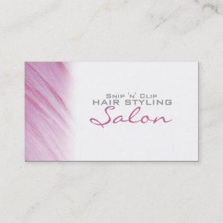 Rosa Hair Stylist Salon Möte Affärskort Tidsbeställning Kort