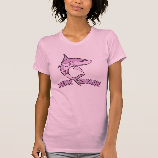 Rosa hajt-skjorta tee shirt (Framsida)