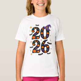 Rosa Halloween 2026 Pumpa Häxa Hatt Kuslig T Shirt