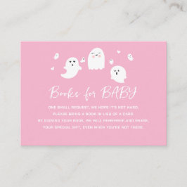 Rosa Halloween Baby Shower Bokar för Baby Tilläggskort