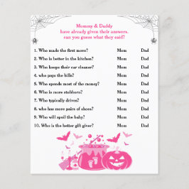 Rosa Halloween Baby Shower Game Game Game Gissa Ve