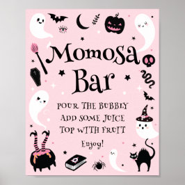 Rosa Halloween Baby Shower Momosa Pub Poster