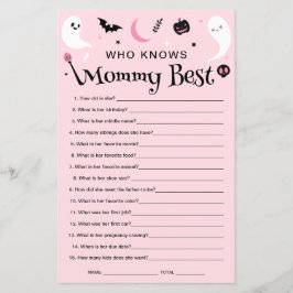 Rosa Halloween Baby Shower som känner till Mamma G