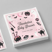 Rosa Halloween Babyflicka Bebis Shower
