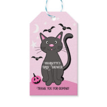 Rosa Halloween Black Cat Girl Baby Shower