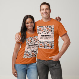 Rosa Halloween Bus eller godis Anpassningsbar Fami T Shirt