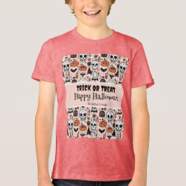 Rosa Halloween Bus eller godis Anpassningsbar Fami T Shirt