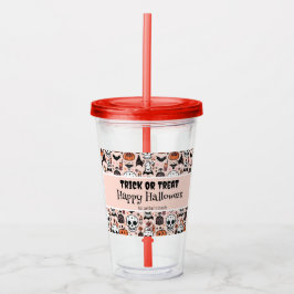 Rosa Halloween Bus eller godis Anpassningsbar Fami Take Away Mugg