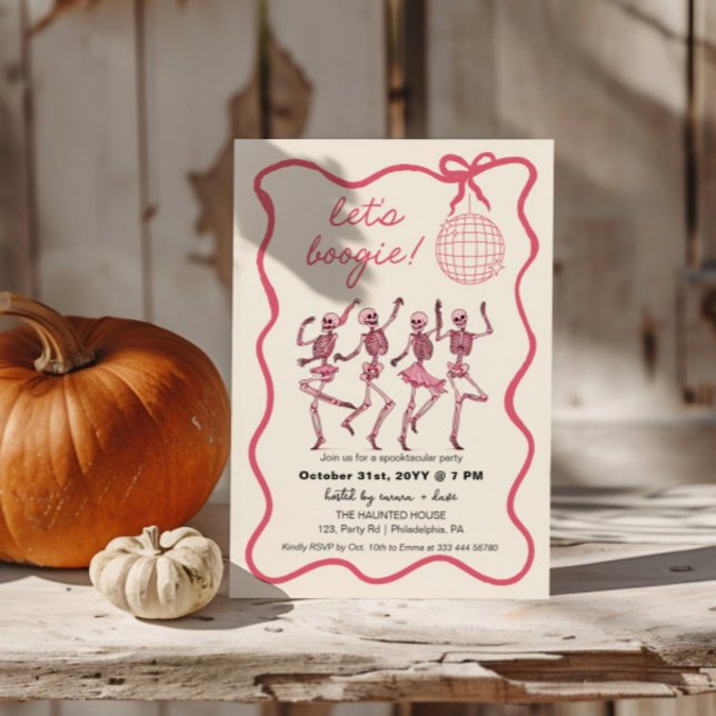 Rosa Halloween Dancing Party | Skadliga skeletter Meddelande (Skapare uppladdad)