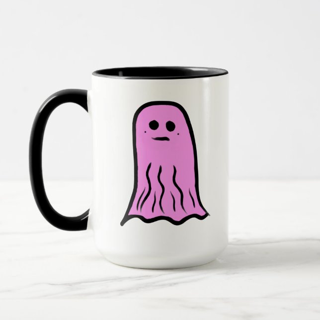 Rosa Halloween Ghost Mugg (Vänster)