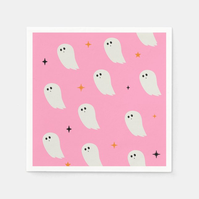 Rosa Halloween, Ghost Pappersservett (Framsidan)