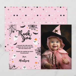 Rosa Halloween Ghost - You Card med Photo Tack Kort