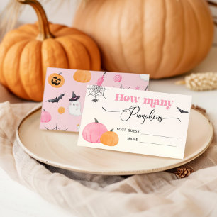Rosa Halloween gissar hur många pumpor Tilläggskort