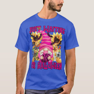 Rosa Halloween Gnome Cute Solros Mönster för Wo T Shirt