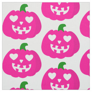 rosa halloween hjärta pumpa jack-o-lanterne tyg