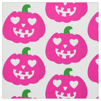 rosa halloween hjärta pumpa jack-o-lanterne tyg