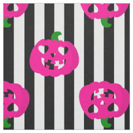 rosa halloween hjärta pumpa randig tyg