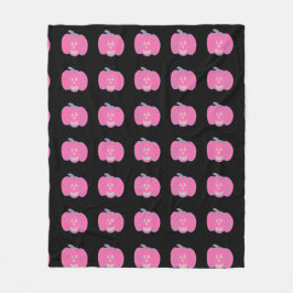 Rosa Halloween Jack-o-lyktor Fleecefilt