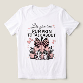 Rosa Halloween kattälskare pump-tröja med rosett T Shirt