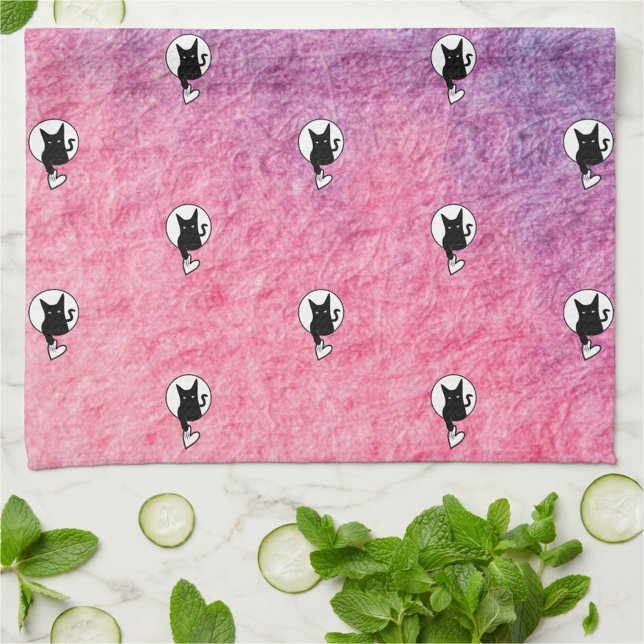 Rosa Halloween kökshandduk av Poet Adiela Akoo (Cute Pink Halloween Kitchen Towel by Poet Adiela Akoo (folded). Love it? GET it! Shop the collection)