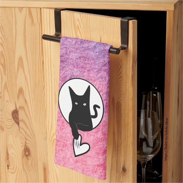 Rosa Halloween kökshandduk av Poet Adiela Akoo (Cute Pink Halloween Kitchen Towel by Poet Adiela Akoo (Thirds Fold). Love it? GET it! Shop now!)