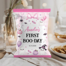 Rosa Halloween Kuslig Enpartaj Chipspåse Omslag