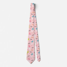 Rosa Halloween Necktie Roligt Halloween Tie Slips
