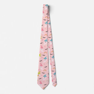 Rosa Halloween Necktie Roligt Halloween Tie Slips