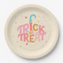 Rosa Halloween Papper Plate