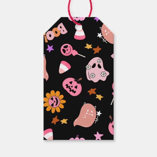 Rosa Halloween Presentetikett (Framsidan)