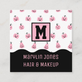 ROSA HALLOWEEN PUMPKIN FYRKANTIGT VISITKORT