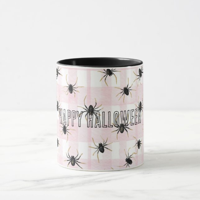 Rosa Halloween Spindlar Mugg (Center)