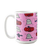 Rosa Halloween Spöken, Fladdermöss och Jack o lant