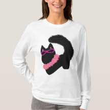 Rosa Halloween svart kattdräkt