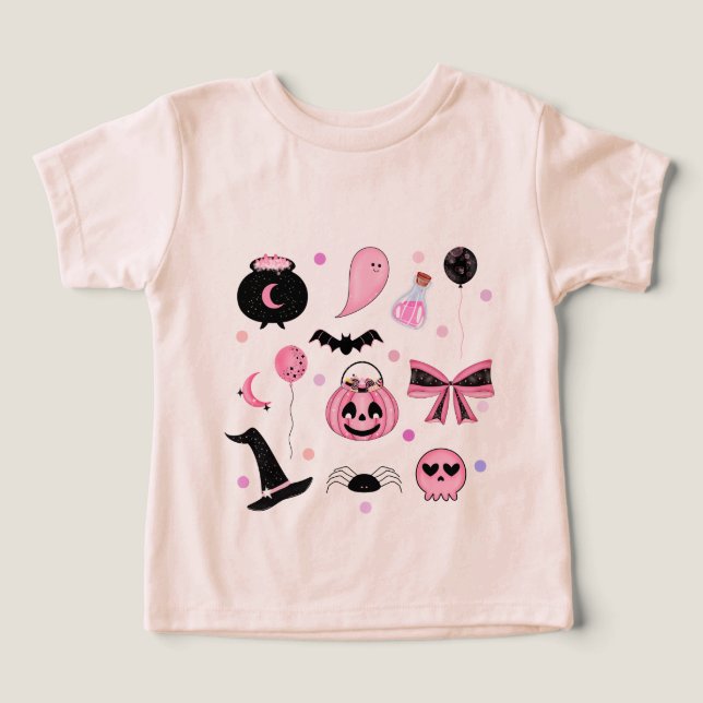 Rosa Halloween T Shirt (Design Framsida)