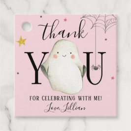 Rosa Halloween Tack Märkre Gåvor Etiketter