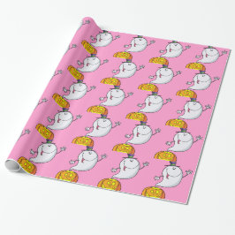 Rosa Halloween Tecknad Girly Gifts Presentpapper