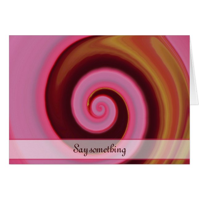 rosa hälsningskort (Framsidan Horizontal)