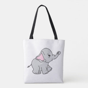 Rosa Hand plockade Elephant Mönster Elephant Teckn Tygkasse